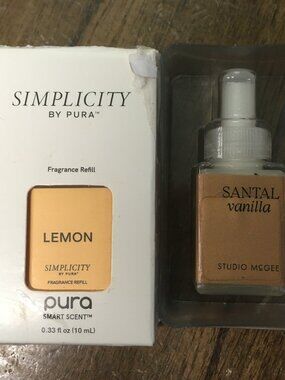 x2 Pura Fragrance Refills for Diffuser - Lemon & Vanilla NEW